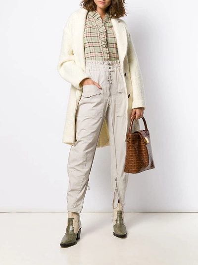 Shop Isabel Marant Étoile Dante Wool Coat In Beige