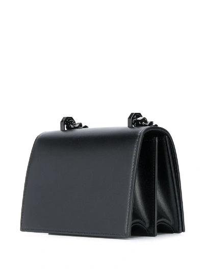 Shop Alexander Mcqueen Small Leather Shoulder Bag In Black