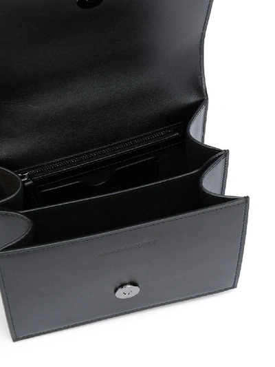 Shop Alexander Mcqueen Small Leather Shoulder Bag In Black