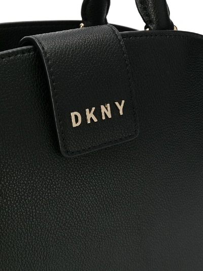 Shop Dkny Clara Leather Bag In Black