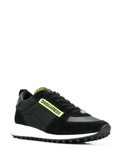 Shop Dsquared2 Laced Nylon Sneaker In Black