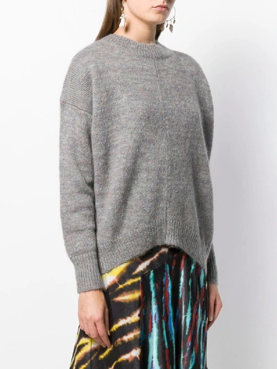 Shop Isabel Marant Étoile Mander Crewneck Sweater In Grey