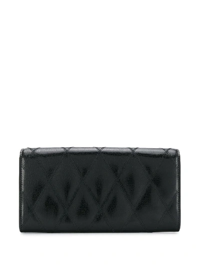 Shop Givenchy Gv3 Leather Wallet On Chain In Black