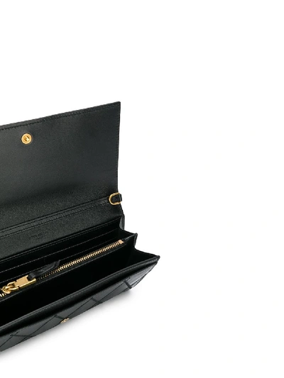 Shop Givenchy Gv3 Leather Wallet On Chain In Black