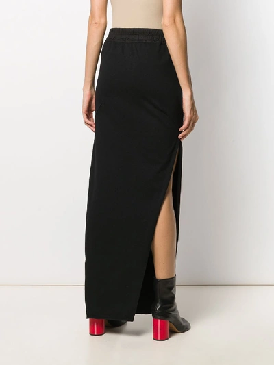 Shop Rick Owens Drkshdw Jersey Long Skirt In Black