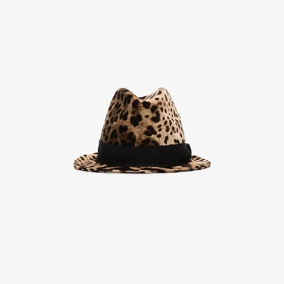 Shop Dolce & Gabbana Cotton Blend Hat In Animalier