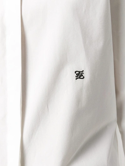Shop Fendi Cotton Shirt In White