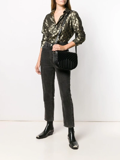 Shop Saint Laurent Joan Leather Shoulder Bag In Black