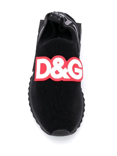 Shop Dolce & Gabbana Sorrento Running Sneakers In Black