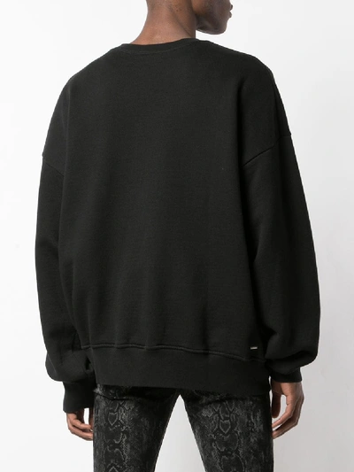 Shop Amiri Logo Print Sweatshirt In Black