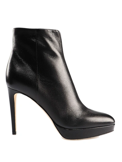 Shop Sergio Rossi Sr Gydda Naplys Leather Ankle Boots In Black