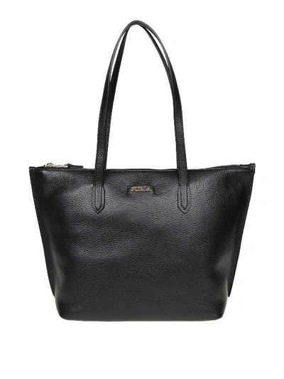 Shop Furla Luce Black Medium Tote