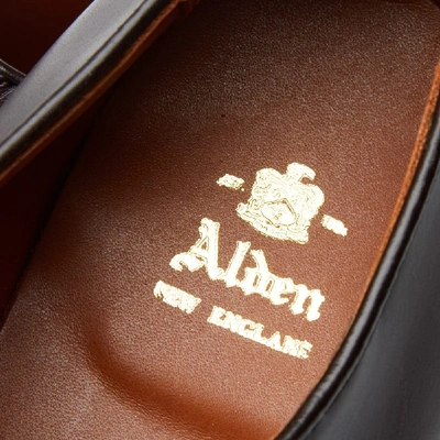 Shop Alden Shoe Company Alden Plain Toe Blucher In Burgundy