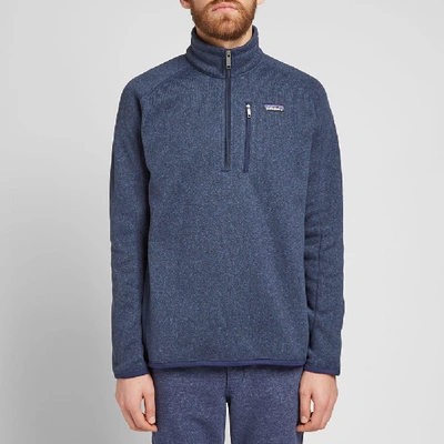 Shop Patagonia Better Sweater 1/4 Zip Jacket In Blue