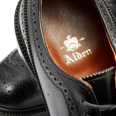 Shop Alden Shoe Company Alden Long Wing Blucher In Black