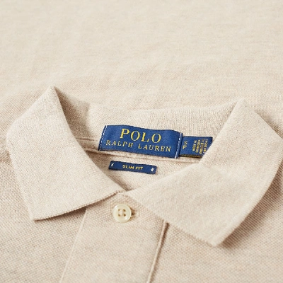 Shop Polo Ralph Lauren Slim Fit Polo In Neutrals