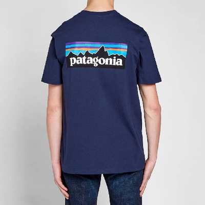 Shop Patagonia P-6 Logo Responsibili-tee In Blue