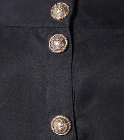 Shop Balmain Off-the-shoulder Minidress In Black