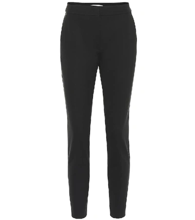 Shop Max Mara Pegno Stretch-jersey Slim Pants In Black