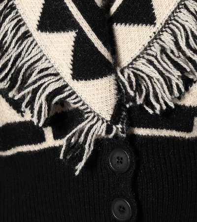 Shop Alanui Rainy Mountains Cardigan In Black