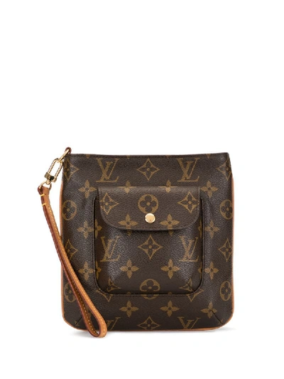 Shop Pre-owned Louis Vuitton Partition Clutch In Brown