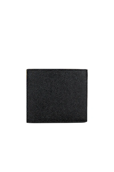 Saint Laurent East West Monogram Wallet In Black