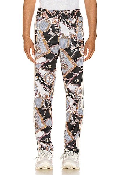 Shop Palm Angels Dark Bridle Track Pants In Animal Print,paisley,neutral In Multi