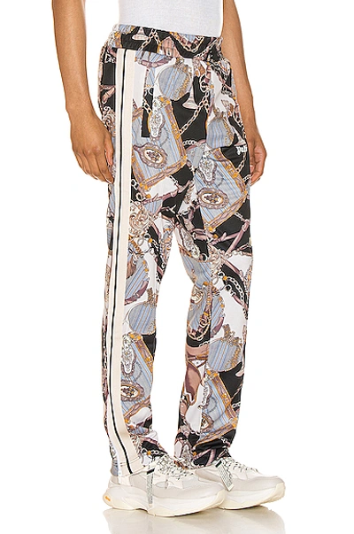 Shop Palm Angels Dark Bridle Track Pants In Animal Print,paisley,neutral In Multi