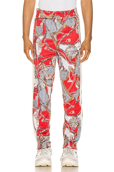 Shop Palm Angels Hot Bridle Track Pants In Paisley,red In Multi