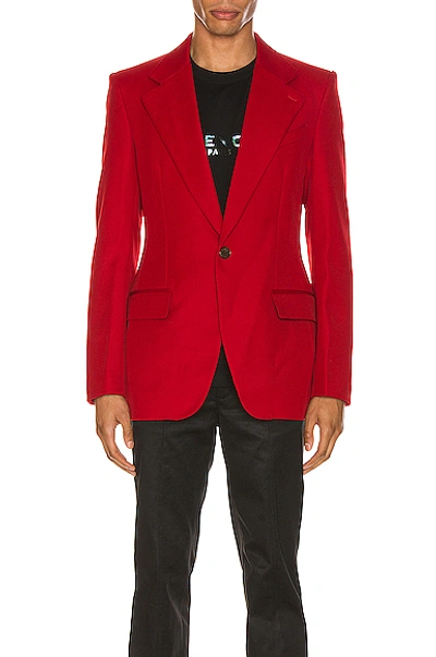Shop Givenchy Structured Jacket In Red