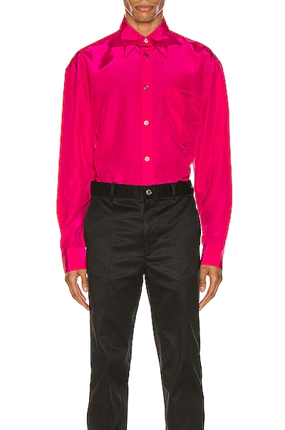 Shop Givenchy Long Sleeve Shirt In Fuchsia