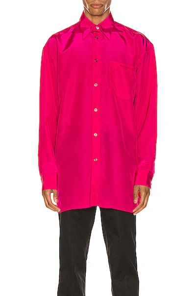 Shop Givenchy Long Sleeve Shirt In Fuchsia