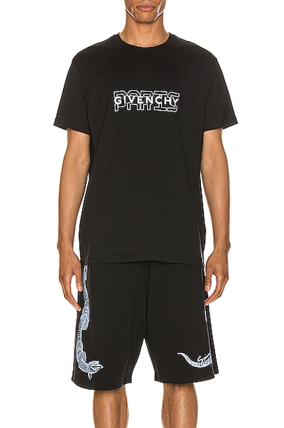 Shop Givenchy Short Sleeve Tee In Black