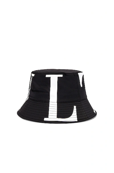 Shop Valentino Bucket Hat In Black In Black & White