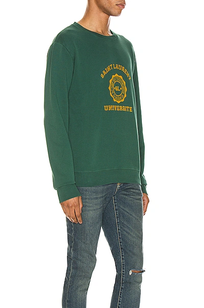 Shop Saint Laurent Universite  Sweatshirt In Green