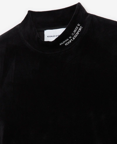 Shop The Kooples Sport Cropped Black Sweatshirt