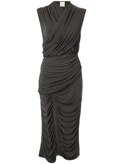 Shop Acler Palmer Dress In Charcoal