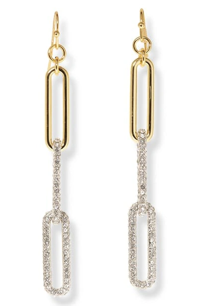 Shop Vince Camuto Linear Link Earrings In Gold