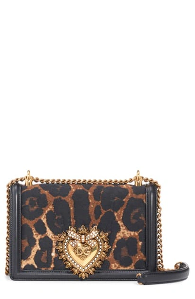 Shop Dolce & Gabbana Devotion Genuine Calf Hair & Leather Crossbody Bag In Leo