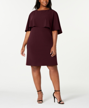 calvin klein capelet sheath dress