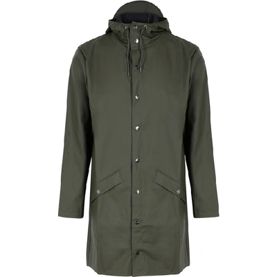 Shop Rains Army Green Rubberised Raincoat In Olive
