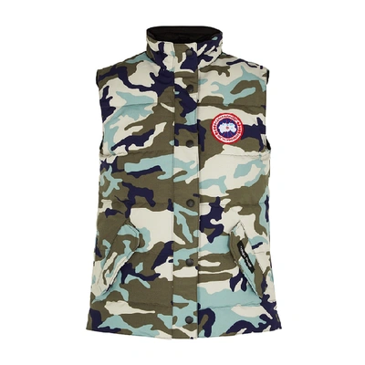 Shop Canada Goose Freestyle Camouflage Arctic-tech Shell Gilet In Cream