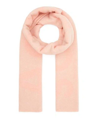 Shop Acne Studios Toronty Wool-blend Logo Jacquard Scarf In Pink