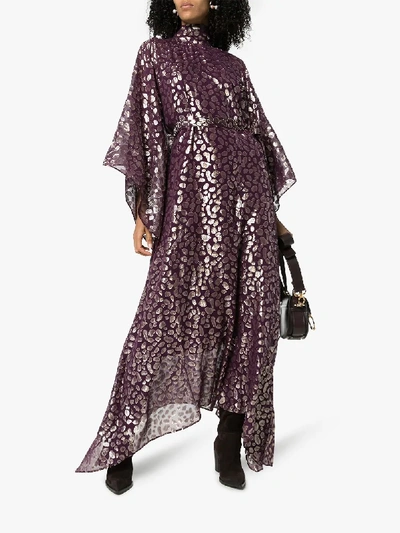 Shop Taller Marmo Mykonos Printed Dress In Purple