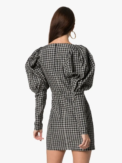 Shop Rotate Birger Christensen Rotate Gingham Mini Dress In Black