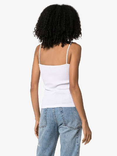 Shop Ninety Percent Ribbed Cami Tank Top In White