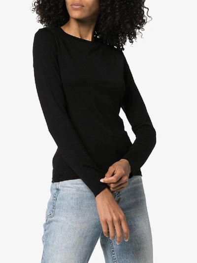 Shop Ninety Percent Long Sleeve Jersey T-shirt In Black