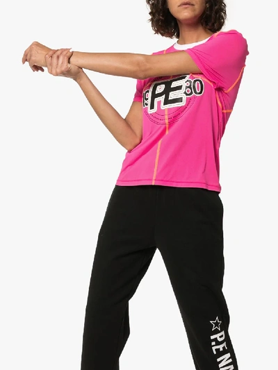 Shop P.e Nation Double Dribble Logo T-shirt In Pink