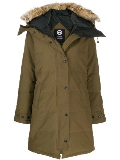 Shop Canada Goose Rossclair Padded Parka In Green