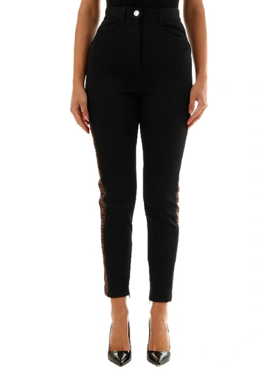 Shop Fendi Logo Pants In Black